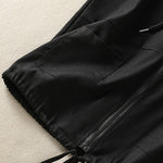 Buddha Stones Summer Casual Drawstring Solid Zipper Design Women's Sleeveless Hooded Shirts With Pockets