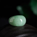 Buddha Stones Natural Green Aventurine Wide Balance Ring
