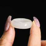 FREE Today: Luck and Wealth Natural Golden Silk Jade Ring