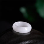 FREE Today: Luck and Wealth Natural Golden Silk Jade Ring