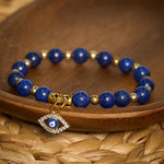 Buddha Stones Natural Lapis Lazuli Evil Eye Balance Bracelet