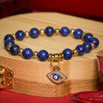 Buddha Stones Natural Lapis Lazuli Evil Eye Balance Bracelet