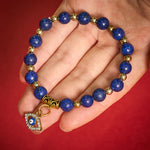 Buddha Stones Natural Lapis Lazuli Evil Eye Balance Bracelet