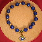 Buddha Stones Natural Lapis Lazuli Evil Eye Balance Bracelet