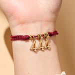 Buddha Stones 777 444 333 222 111 Angel Number Red String Luck Braided Bracelet