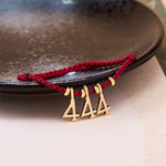 Buddha Stones 777 444 333 222 111 Angel Number Red String Luck Braided Bracelet
