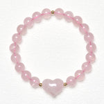 Buddha Stones Natural Amethyst Green Aventurine Tiger Eye Strawberry Quartz Love Heart Spiritual Bracelet