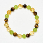 FREE Today: Prosperity and Happiness Natural Citrine Tiger Eye Green Jade Bracelet
