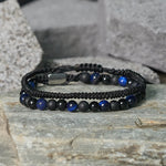 FREE Today: Protection and Courage 2Pcs Natural Tiger Eye Black Obsidian String Bracelet