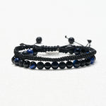FREE Today: Protection and Courage 2Pcs Natural Tiger Eye Black Obsidian String Bracelet