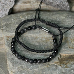 FREE Today: Protection and Courage 2Pcs Natural Tiger Eye Black Obsidian String Bracelet