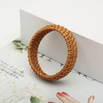 Buddha Stones Handwoven Rattan Bohemian Resort Wide Bracelet Bangle