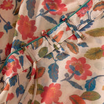 Buddha Stones Summer Tang Style Floral V-Neck Women's Short Sleeve Shirts