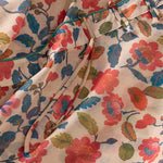 Buddha Stones Summer Tang Style Floral V-Neck Women's Short Sleeve Shirts