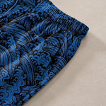 Buddha Stones Cotton Ocean Wave Pattern Men's Tapered Pants With Pockets