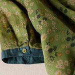 Buddha Stones Summer Vintage Button-Up Floral Print Women's Short Sleeve Shirts