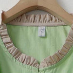 Buddha Stones Summer Casual Button Up Solid Ruffled Collar Cotton Women's Short Sleeve Shirt