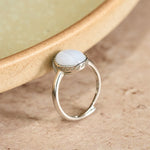 Buddha Stones Natural Blue Lace Agate Round Balance Ring