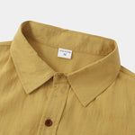 Buddha Stones Summer Casual Solid Buttons Men's Short Sleeve Shirts With Decorative Pockets