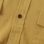 Buddha Stones Summer Casual Solid Buttons Men's Short Sleeve Shirts With Decorative Pockets