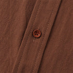 Buddha Stones Summer Casual Solid Buttons Men's Short Sleeve Shirts With Decorative Pockets