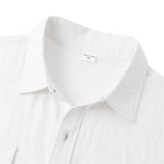 Buddha Stones Summer Casual Solid Buttons Men's Short Sleeve Shirts With Decorative Pockets