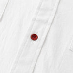 Buddha Stones Summer Casual Solid Buttons Men's Short Sleeve Shirts With Decorative Pockets