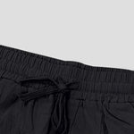 Buddha Stones Summer Casual Drawstring Side Slit Solid Bermuda Shorts Men's Straight Leg Pants With Pockets