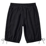 Buddha Stones Summer Casual Drawstring Side Slit Solid Bermuda Shorts Men's Straight Leg Pants With Pockets