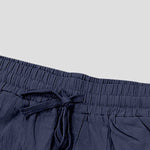 Buddha Stones Summer Casual Drawstring Side Slit Solid Bermuda Shorts Men's Straight Leg Pants With Pockets