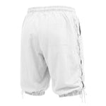 Buddha Stones Summer Casual Drawstring Side Slit Solid Bermuda Shorts Men's Straight Leg Pants With Pockets