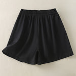 Buddha Stones Summer Casual Decorative Buttons Solid Women's Shorts With Pockets