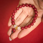 Buddha Stones Cinnabar Lotus Enlightenment Bracelet