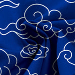 Buddha Stones Cotton Linen Cloud Pattern Women's Elastic Waist Wide Leg Pants With Pockets