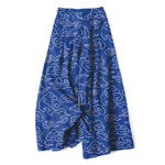 Buddha Stones Cotton Linen Cloud Pattern Women's Elastic Waist Wide Leg Pants With Pockets