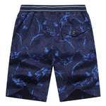 Buddha Stones Summer Drawstring Abstract Print Cotton Men's Shorts With Pockets
