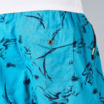Buddha Stones Summer Drawstring Abstract Print Cotton Men's Shorts With Pockets