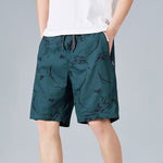 Buddha Stones Summer Drawstring Abstract Print Cotton Men's Shorts With Pockets