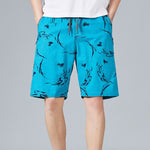 Buddha Stones Summer Drawstring Abstract Print Cotton Men's Shorts With Pockets