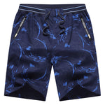 Buddha Stones Summer Drawstring Abstract Print Cotton Men's Shorts With Pockets