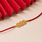 Buddha Stones Angel Numbers Titanium Steel Adjustable String Faith Bracelet