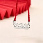 Buddha Stones Angel Numbers Titanium Steel Adjustable String Faith Necklace Pendant