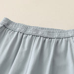 Buddha Stones Spring Casual Solid Cotton Ruffle Hem Women's Wide Leg Pants With Pockets