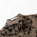 Buddha Stones Summer Casual Button-Up Floral Men's Short Sleeve Shirt With Decorative Pocket