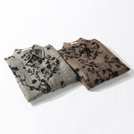 Buddha Stones Summer Casual Button-Up Floral Men's Short Sleeve Shirt With Decorative Pocket