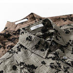 Buddha Stones Summer Casual Button-Up Floral Men's Short Sleeve Shirt With Decorative Pocket