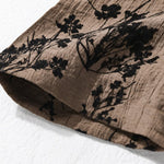 Buddha Stones Summer Casual Button-Up Floral Men's Short Sleeve Shirt With Decorative Pocket