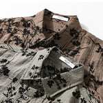 Buddha Stones Summer Casual Button-Up Floral Men's Short Sleeve Shirt With Decorative Pocket