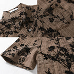 Buddha Stones Summer Casual Button-Up Floral Men's Short Sleeve Shirt With Decorative Pocket