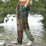 Buddha Stones Cotton Mushroom Botanical Pattern Men's Tapered Pants With Pockets